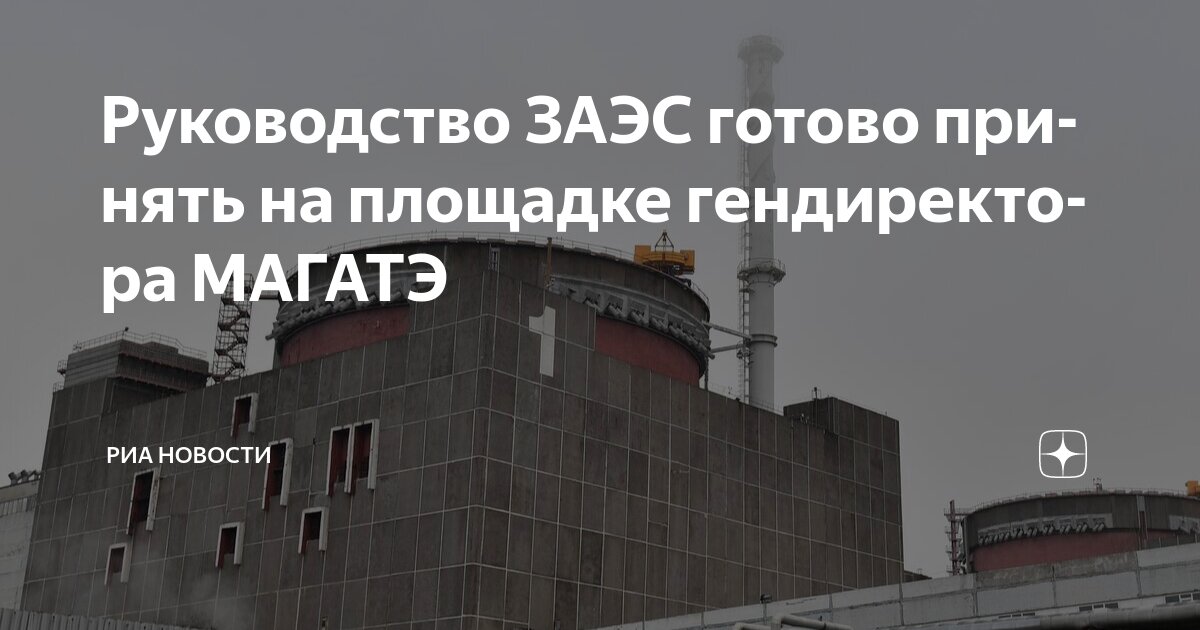 Preview Руководство ЗАЭС готово принять гендиректора МАГАТЭ