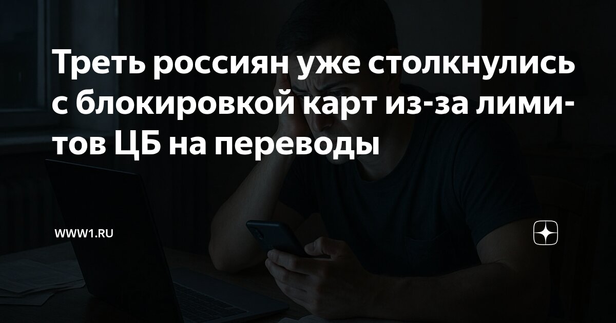 Preview Треть россиян столкнулись с блокировкой переводов из-за базы ЦБ