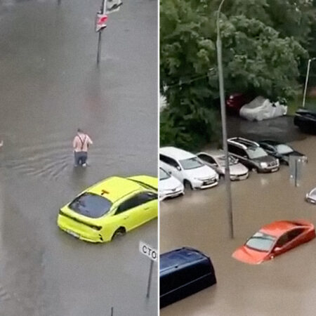 Ливень затопил Москву