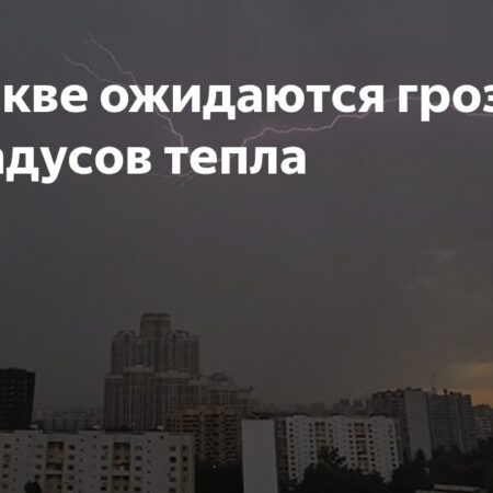 В Москве ожидаются грозы и до +24 градусов тепла