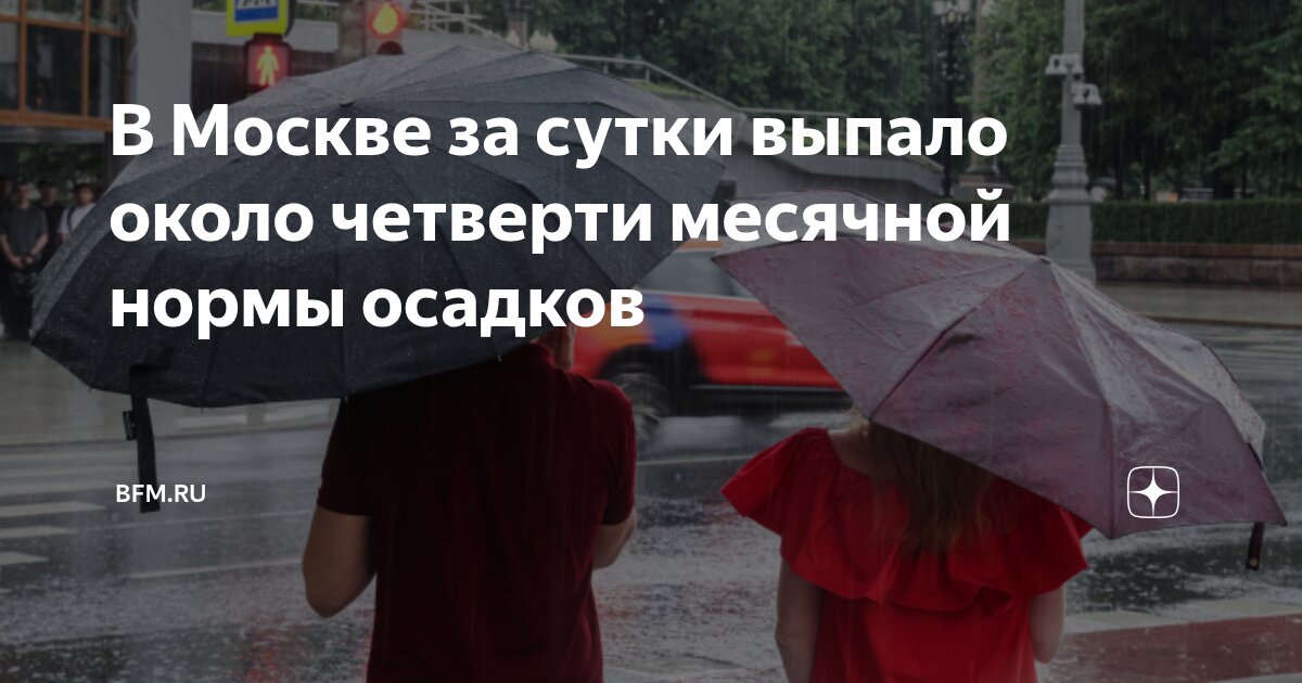 Preview В Москве за сутки выпало около четверти месячной нормы осадков