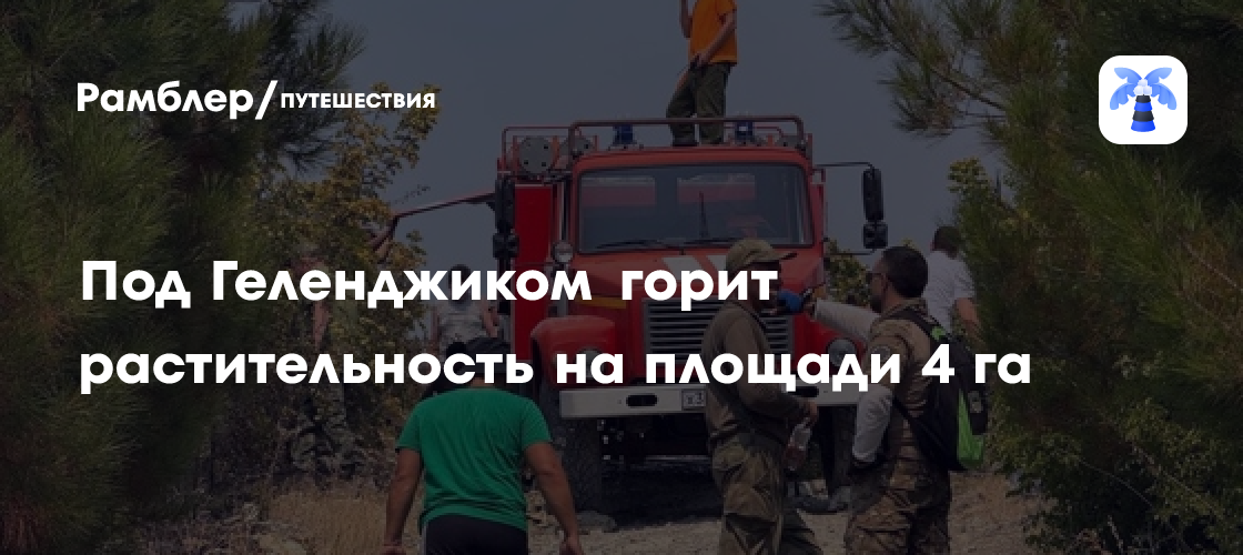 Preview Природный пожар под Геленджиком: площадь возгорания достигла 12 гектаров