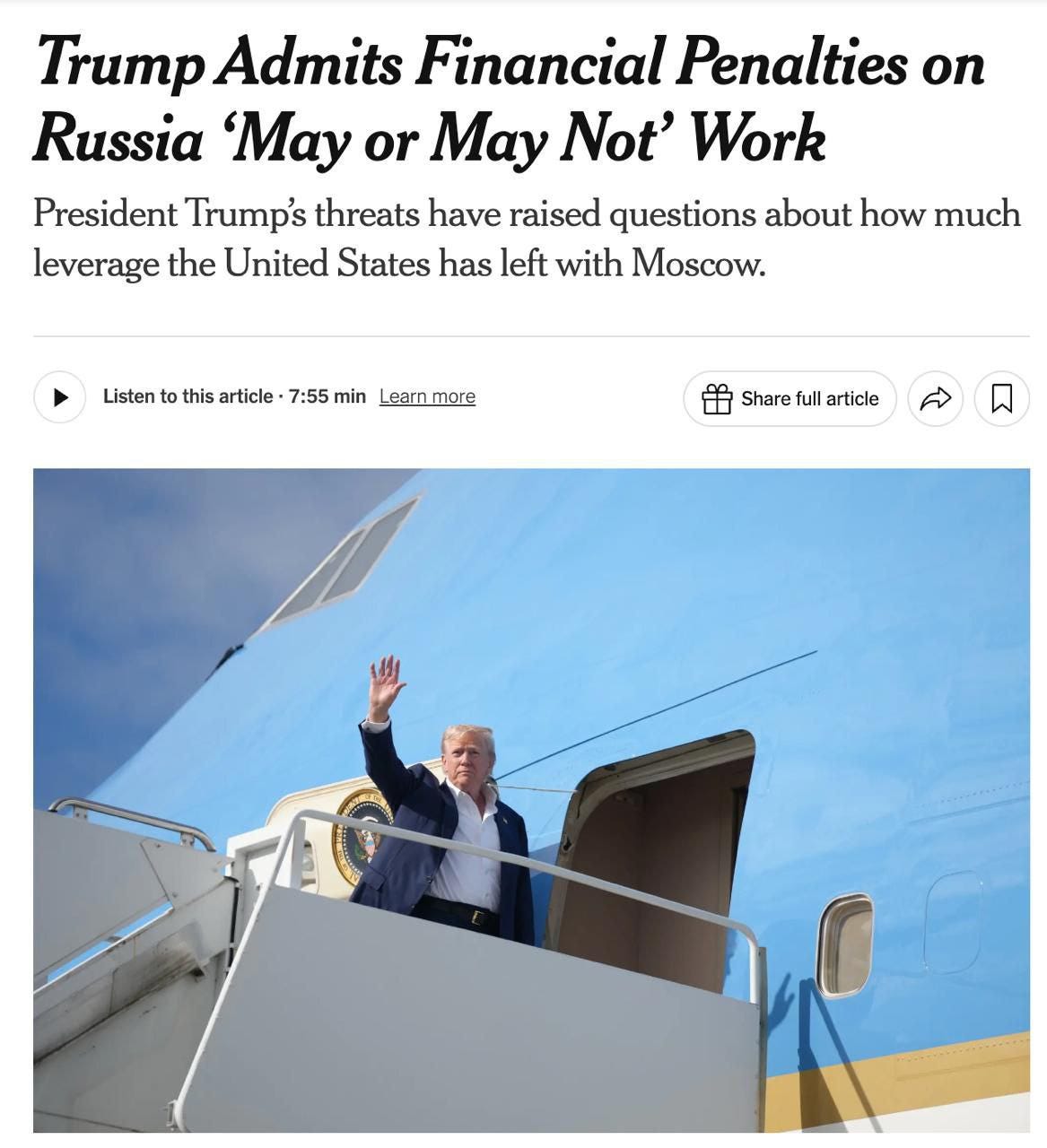 Preview Трамп ужесточает условия для покупателей российской нефти: угроза 100% пошлин
