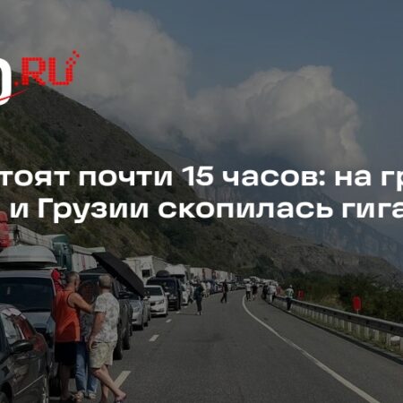 На границе Грузии с Россией грузовики стоят по семь дней