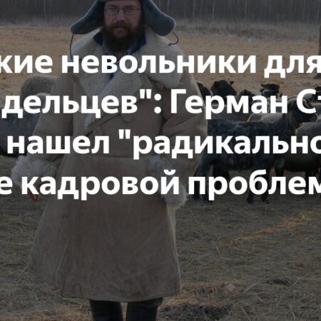 Герман Стерлигов предлагает “радикальное” решение кадровой проблемы через “невольничий рынок”