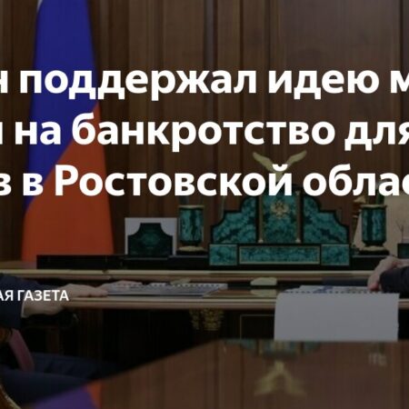Президент России одобрил мораторий на банкротство фермеров Ростовской области