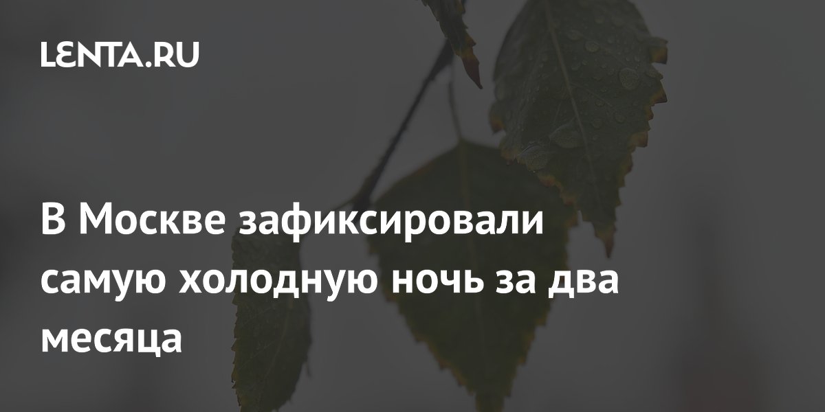 Preview Москва Пережила Самую Холодную Ночь за Два Месяца