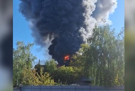 Крупный пожар в Балашихе тушат вертолетами Ми-8 и Ка-32