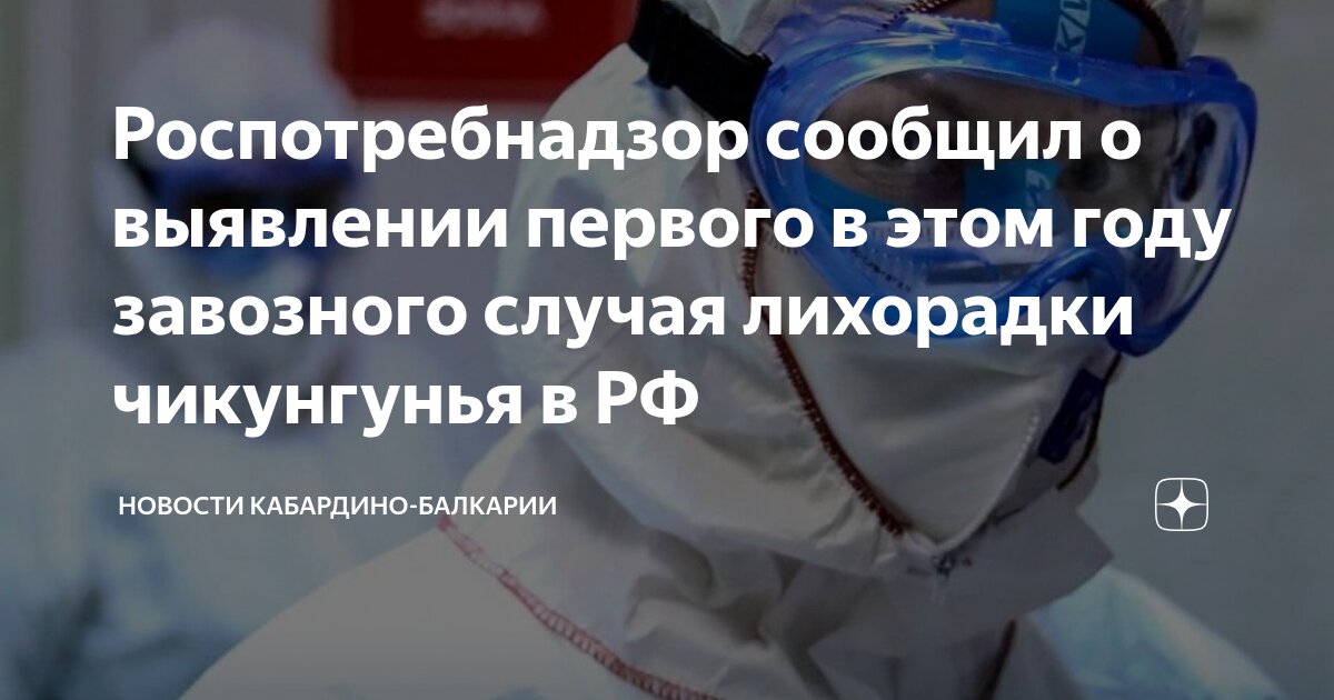 Preview Роспотребнадзор: Первый завозной случай лихорадки чикунгунья в России