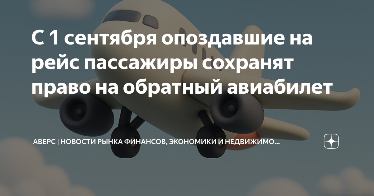 Preview При опоздании на рейс обратный авиабилет пассажира останется действующим