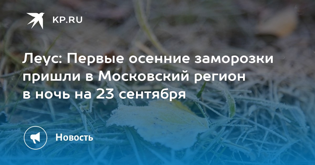 Preview Ночные заморозки пришли в столичный регион