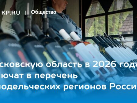 Подмосковье в 2026 году включат в перечень винодельческих регионов России