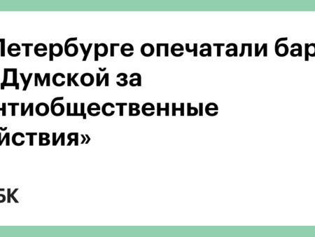 Усиленные проверки в барах Санкт-Петербурга: владельцы видят связь с критикой нового закона