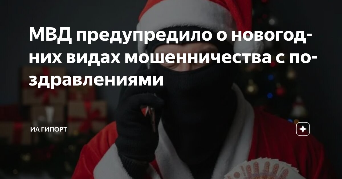 Preview МВД предупреждает о новогодних мошеннических схемах