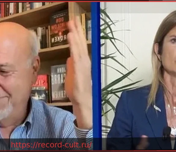 Лаура Раветто и Алан Фридман: жаркий спор в студии «L’Aria Che Tira»